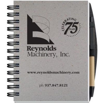 Recycled Journals w/Pen Safe Back Cover (5" x 7")