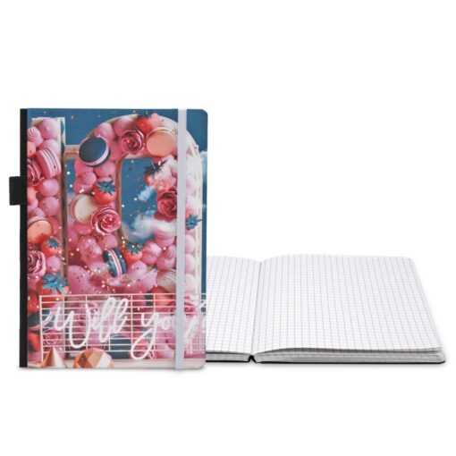 Full Color Contempo Bookbound Journal 5" x 7" with Matching Color Elastic Closure-1