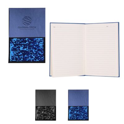 Hard Cover Sequin Pocket Journal (5"x8")-1