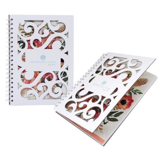 7" x 10" Venetian Curves Leather Spiral Journal Notebook