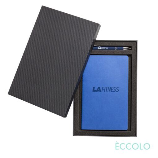 Eccolo® 4 x Single Meeting Journal/Kurt Pen/Stylus Gift Set - (M) 6"x8" Blue-1