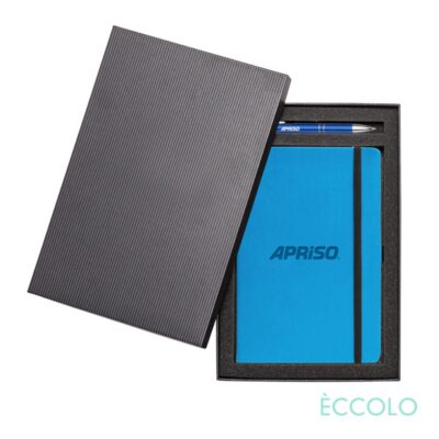 Eccolo® Calypso Journal/Clicker Pen Gift Set - (M) Teal Blue-1
