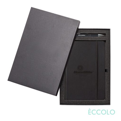 Eccolo® Cool Journal/Clicker Pen Gift Set - (M) Black-1