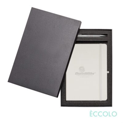 Eccolo® Cool Journal/Clicker Pen Gift Set - (M) White