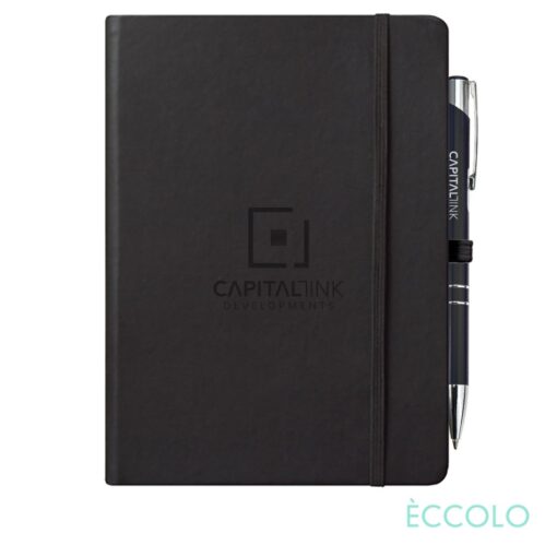 Eccolo® Cool Journal/Clicker Pen - (L) Black-1