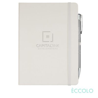 Eccolo® Cool Journal/Clicker Pen - (L) White-1