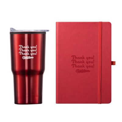 Eccolo® Cool Journall/Bexley Tumbler Gift Set - Red-1