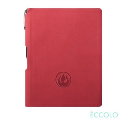 Eccolo® Groove Journal/Clicker Pen - (M) Red-1