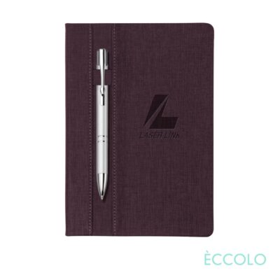 Eccolo® Lyric Journal/Clicker Pen - (M) Burgundy