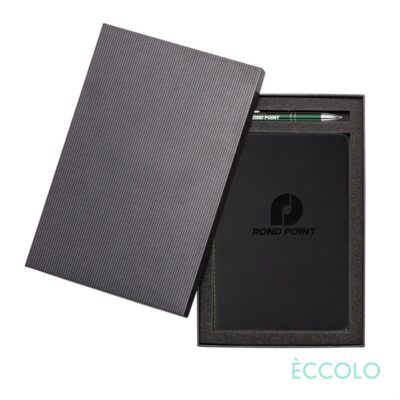 Eccolo® New Wave Journal/Clicker Pen Gift Set - (M) Green