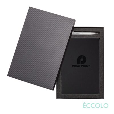 Eccolo® New Wave Journal/Clicker Pen Gift Set - (M) White-1