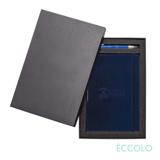 Eccolo® Rhythm Journal/Clicker Pen Gift Set - (M) Navy Blue-1