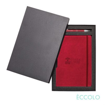 Eccolo® Rhythm Journal/Clicker Pen Gift Set - (M) Red-1