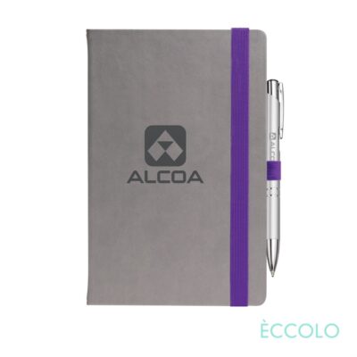 Eccolo® Salsa Journal/Clicker Pen - (M) Purple-1