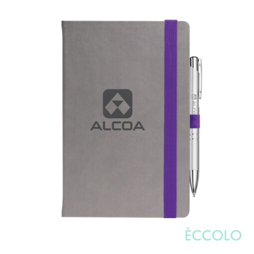 Eccolo® Salsa Journal/Clicker Pen - (M) Purple