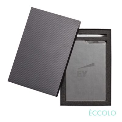 Eccolo® Soca Journal/Clicker Pen Gift Set - (M) Gray-1