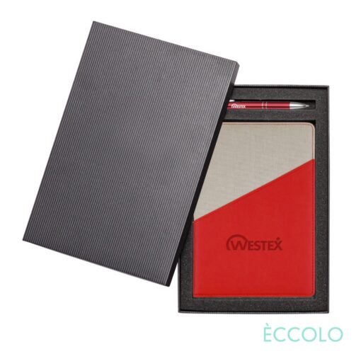 Eccolo® Tango Journal/Clicker Pen Gift Set - (M) Red-1