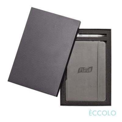 Eccolo® Tempo Journal/Clicker Pen Gift Set - (M) Gray-1