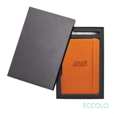 Eccolo® Tempo Journal/Clicker Pen Gift Set - (M) Orange