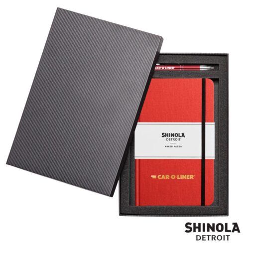 Shinola® HardCover Journal/Clicker Pen - (M) Ablaze-1