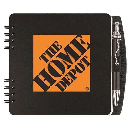 5" Square Poly Journal w/Pen & Safe Back Cover