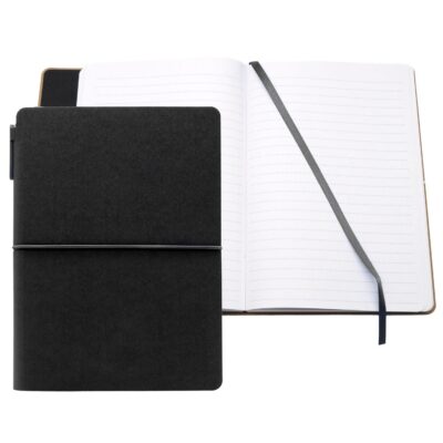 6" x 8.5" Black RIO Soft Touch Journal-1
