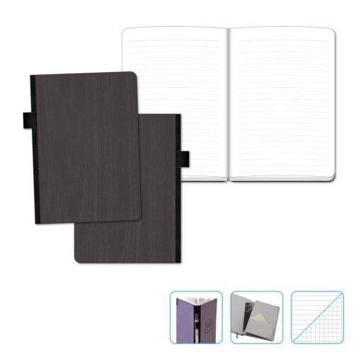 Boardroom Contempo Bookbound Journal 5" x 7" with Matching Flat Elastic Closure-7