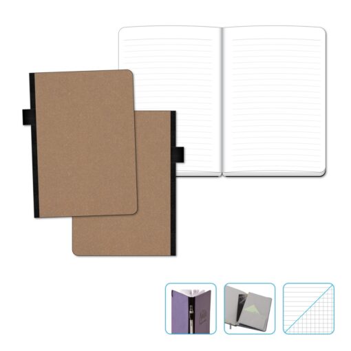 Contempo Bookbound Leather Cover Journal 5" x 7" with Matching Flat Elastic Closure-8