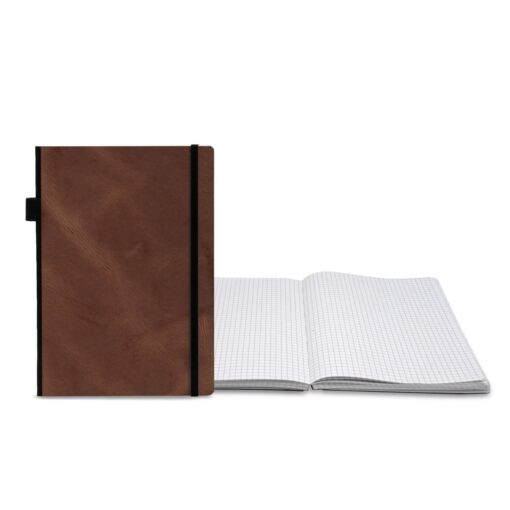 Contempo Bookbound Leather Cover Journal with Matching Color Flat Elastic Closure-10