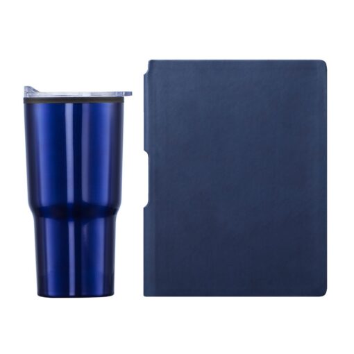 Eccolo® Groove Journal/Bexley Tumbler Gift Set - Blue-2