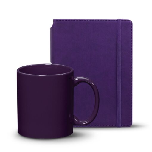 Eccolo® Tempo Journal/Malibu Mug Set - Purple-2
