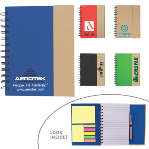 Eco-Recycled Journal w/Sticky Notes & Flags-1