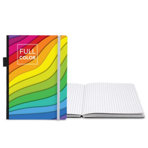 Full Color Contempo Bookbound Journal 5" x 7" with Matching Color Elastic Closure-2