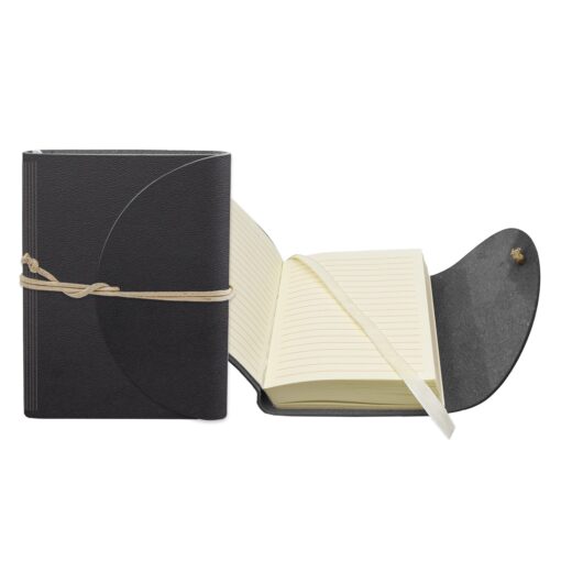 Leather Perfect Flap Book-Bound Journal - 3"x4"-2