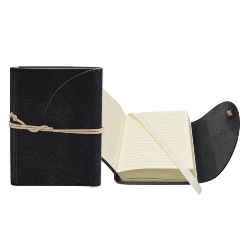 Leather Perfect Flap Book-Bound Journal - 3"x4"-5