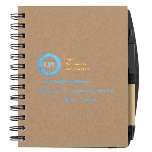 Recycled Journals w/Pen Safe Back Cover (5"x7")-2