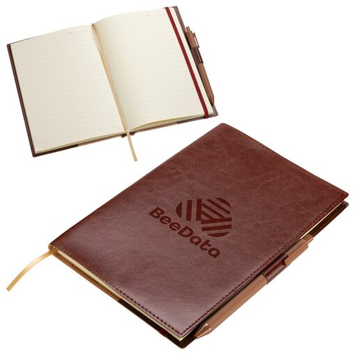 Conclave Refillable Leatherette Journal with Pen-5