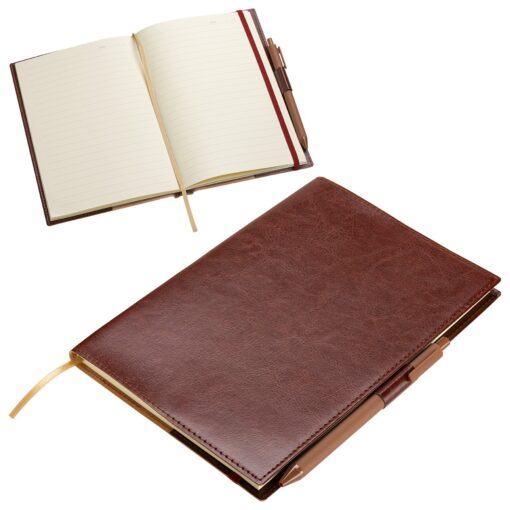 Conclave Refillable Leatherette Journal with Pen-6