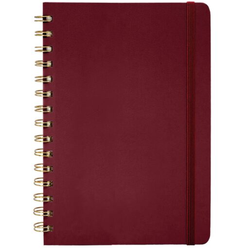 Hardcover Spiral Bound PU Leather Journal-2
