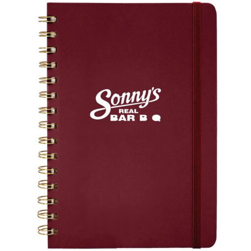 Hardcover Spiral Bound PU Leather Journal-1