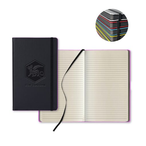 Black Laser Ivory Mid Size Lined Page Journal-7