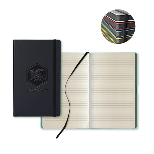 Black Laser Ivory Mid Size Lined Page Journal-9