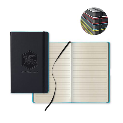 Black Laser Ivory Mid Size Lined Page Journal-10