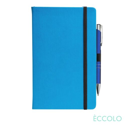 Eccolo® Calypso Journal/Clicker Pen - (M) Teal Blue-2
