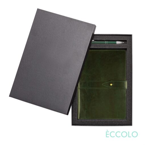 Eccolo® Legend Journal/Clicker Pen Gift Set - (M) Dark Green-2