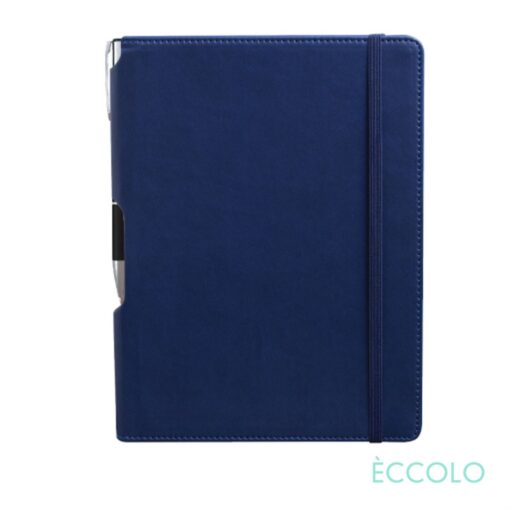Eccolo® Tempo Journal/Clicker Pen - (M) Navy Blue-2