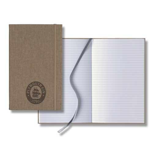 Linen Banded Medio White Pg Lined Journal-3