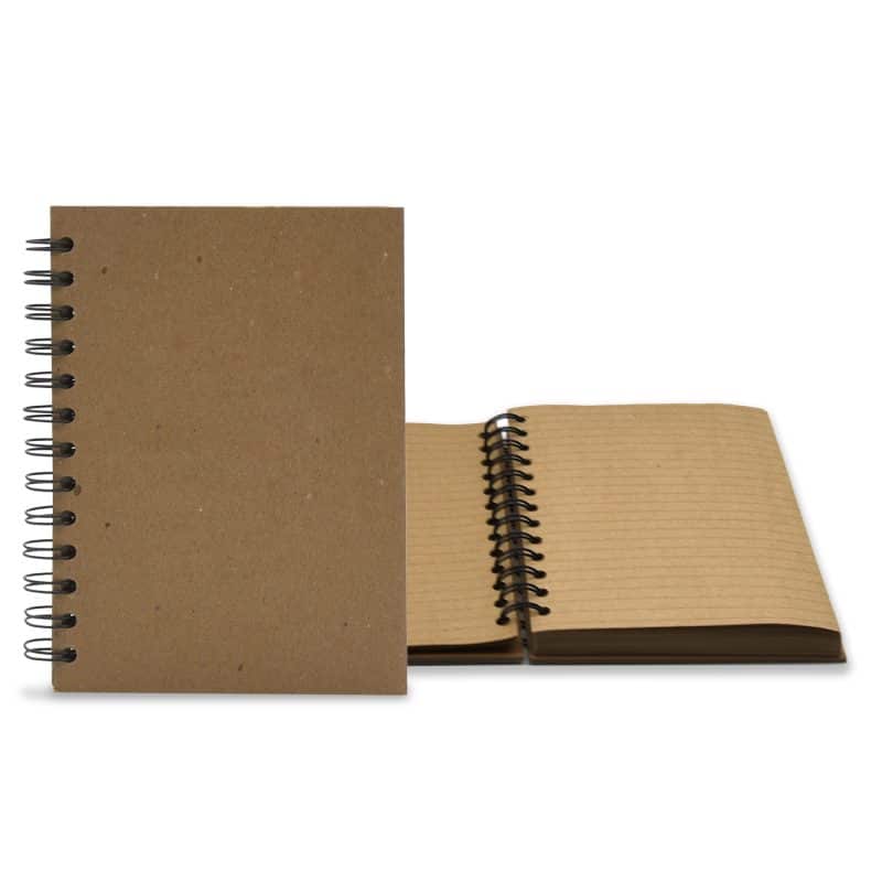 Custom 5" x 7" All Kraft Recycled Spiral Journal - 2