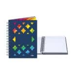 Custom 5" x 7" Venetian Diamond Leather Spiral Journal - 6