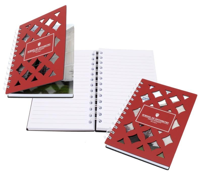 Custom 5" x 7" Venetian Diamond Leather Spiral Journal